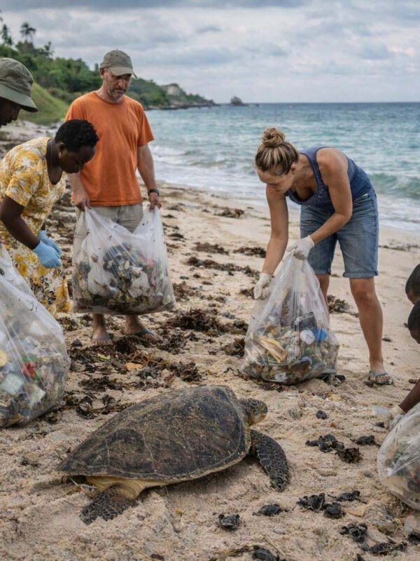 Beach Cleaning Banner Beach Clean-Up & Turtle Sighting Program